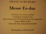 Schubert; Franz (1797–1828) - Messe Es-Dur; fur Soli, Chor, Orchester; Klavierauszug von Julius Spengel