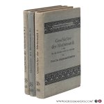 Günther, Siegmund / Wieleitner, Heinrich. - Geschichte der Mathematik. I. Teil: Von den ältesten Zeiten bis Cartesius. II. Teil: Von Cartesius bis zur Wende des 18. Jahrhunderts. I. Hälfte Arithmetik, Algebra, Analysis. II. Hälfte: Geometrie und Trigonometrie. [2 volumes in 3 bindings].