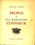 DETOEUF, AUGUSTE - Propos de O.-L Barenton Confiseur. Ancien élëve de l' École Polytechnique