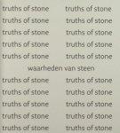 Lauwereyns, Jan & Michael Palmer. - Truths of Stone = Waarheden van steen. Lauwereyns, Jan & Michael Palmer. - Truths of Stone = Waarheden van steen.
