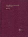  - Nederlandsche Cricket Bond 1883-1933 -Gedenkboek uitgegeven tgv het vijftigjarig bestaan van den Nederlandschen Cricket Bond 1883 30 september 1933