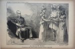 Braakensiek, Johan (1858-1940) - [Original lithograph/lithografie by Johan Braakensiek] Een visioen van Mr. Keuchenius, 1 Juli 1888, 1 pp.