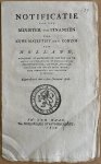  - Pamphlet, 1806, Wine | Notificatie van den Minister van Financien van Zijne Majesteit den Koning van Holland aangaande de aanpeiling en opmeting van de wijnen, buitenlandsche en binnenlandsche brandewijnen enz. [....] Gearresteerd den 12den De...