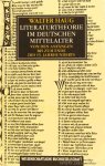 HAUG,W. - Literaturtheorie im deutschen Mittelalter von den Anfängen bis zum Ende des 13. Jahrhunderts.