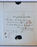 VUGHT, MARTINI - [Manuscript 1843] Brief van H.B. Martini, d.d. Vught 1843, aan mr. A. van Gennep, Minister van Staat te ‘s Gravenhage. Manuscript, 4°. 1 p. met afdruk van lakcachet.