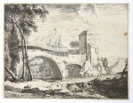 Roelant Roghman (1627-1692) - Antique print, etching | The Tirolian bridge, published ca. 1650, 1 p.