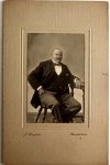 Huijsen, J., Amsterdam. - Photography 1900 I Portrait photograph of K. de Vos, postdirecteur.