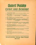 Patáky, Hubert: - Lieder und Gesänge. Op. 8. Gesang der Riesen [von Robert Klemm] für mittlere Männerstimme mit Orchester. Partitur