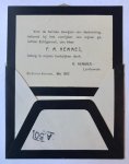 HEMMES - [Printed funeral card 1917] Gedrukt overlijdensbericht van F.M. Hemmes te Schoonhoven, 1917.