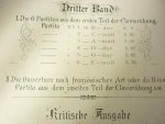 Bach; J. S. (1685-1750) - Klavierwerke; Band II / Band III; Krititsche Ausgabe mit Fingersatz und Vortragsbezeichnungen versehen von Dr. Hans Bischoff (Berlin, Mai 1881); Originele uitgave uit 1881/82