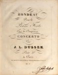 Dussek, J.L.: - Rondeau pour le piano forte tiré du Cinquième concerto