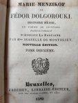 August Heinrich Julius Lafontaine , Isabelle de Montolieu - Marie Menzikof Et Fedor Dolgorouki; Histoire Russe, En Forme de Lettres.Traduit de L Allemand Par Isabelle de Montolieu; Tome 1 +2 + 3