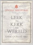 Prinsen, C; Heruer, H.P.M. - Synodus Episcoporum, Leek in de kerk en wereld