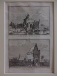 Hoorn. - De Koe-Poort te Hoorn van buiten, 1726/ De Koe-Poort van binnen, 1726.