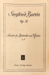 Borris, Siegfried: - Sonate für Bratsche und Klavier in F. Op. 51