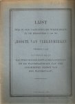 NN - Lijst der in 1919 vastgestelde Wijzigingen in de Registers I- XI: "Hoogte van Verkenmerken volgens N.A.P. Gevonden bij de Nauwkeurigheidswaterpassingen en de waterpassingen van den Algemeenen Dienst van den Waterstaat".