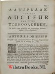 Driessen, Antonius - Oude en Nieuwe Mensch Gebragt tot een Zaamstel der Praktikale Godgeleertheid. Uit het Latyn vertaalt en meer dan de helft vermeerdert met een Toegift, De Nieuwe Mensch een Betragter der Wonderwegen die God gehouden heeft met het Land zyner inw...