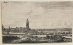 Jan Ruijscher (ca. 1625-ca. 1675), Anthonie Waterloo (1609-1690), published by François Basan (1723-1797) - Antique print, etching | View of Cunera tower in Rhenen, published ca. 1797, 1 p.