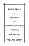 N.N. - Open brief van een vriend over de uittreding van ds. W. den Hengst te Veenendaal uit de Geref. Kerk