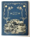 PIKET, HILLEGOM, LEIDEN, VAN WELZEN - [Marriage documents 1913] Album met teksten betreffende het huwelijksfeest van Nico Piket en Jansje v. Welzen uit Hillegom. Cahier met 20 beschreven bladen, een tekening, en op het omslag 17 Juli 1913, 30 Juli 1913, een foto van de feesttribun...