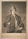 Jonson, Thomas (fl. c.1763 - c.1770) - [Antique Mezzotint Print, 1766] The Italian bird catcher (Italiaanse vogelvanger)- T. Jonson, published 1766, 1 p.