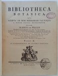 Haller, Alberto von - Bibliotheca Botanica. Qua Scripta ad Rem Herbariam Facientia a Rerum Initiis Recensentur. Tomus II. A tournefortio ad nostra tempora.