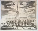 M. Smallegange - Print/Prent Zeeland: Nieuwe-Kerk. Abdye Toren. Choor-Kerk Middelburg. Ca 1696.