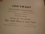 Zwart; Jan - Fantasie over Lutherlied "Een vaste Burg is onze God"; Nederlandse Orgelmuziek; Boek I (Klavarskribo)