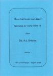 Ds. A.J. Britstra - Britstra, Ds. A.J.-Over het leven van Jozef (nieuw)