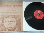 Jean Martin - LP; Jean Martin  -  Brahms : sonata no.2 op.2 / variations op.9