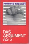 Fritz Haug, Herausgeber Das Argument - Hanns Eisler
