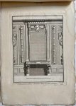 Jean François Daumont (fl. 1740-1775), Jean-Baptiste de Puisieux (1679-1776) - [Antique prints, etching and engraving, design] Elevation d'une chemineé dans le gout Antique (open haarden), published ca. 1780, 4 pp.
