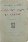 Général Mangin - Comment finit la guerre
