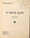 Martelli, Henri: - 2me petite suite pour piano