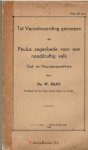 Baaij, Ds. W. - Tot verantwoording geroepen  ; WAARBIJ: Paulus zegenbede voor een nooddruftig volk