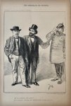 Braakensiek, Johan (1858-1940) - [Original lithograph/lithografie by Johan Braakensiek] Een oplossing en een verlossing, 2 Augustus 1891, 1 pp.