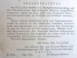 Pamflet 2e wereldoorlog - Bekanntmachung von Generalkommissar Rauter SS-Gruppenführer über Anschläge in Haarlem  Januar 1943
