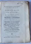 Wichers, Bernhard Wicher, uit Groningen - Disputatio juridica inauguralis, ad locum Gaji de tutelis [...] Groningen Erven wed. A.S. Hoitsema 1822