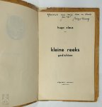 Hugo Claus - Kleine reeks [met gesigneerde opdracht aan Roger Plancke en Marie-José Claus] Gedichten