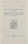Aerts J. prof. Gysseling M ea - Verslagen en mededelingen van de Koninklijke Vlaamse Academie voor taal- en letterkunde (nieuwe reeks)