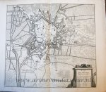 Peter van Call II (1688-1737) - [Antique print, etching] Map of the siege of Béthune in 1710 (Spanish Succession War), published 1729.