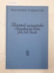 Schmieder, Wolfgang (Hrsg.): - Thematisch-Systematisches Verzeichnis der musikalischen Werke von Johann Sebastian Bach :