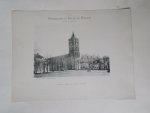 antique print (prent) - Lochem. Markt met kerk en stadhuis.