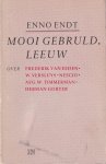 Endt, Enno - Mooi gebruld, leeuw: Over Frederik van Eeden, W. Versluys, Nescio, Aeg.W. Timmerman, Herman Gorter