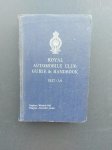 Vele - Royal automobile club guide & Handbook 1937 -1938 Vele - Royal automobile club guide & Handbook 1937 -1938