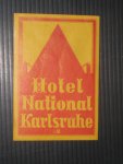 Folder - Hotel National Karslruhe