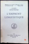 Louis Deroy - L'emprunt linguistique