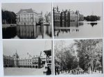 - [Photo, The Hague] Four old photo's of The Hague: Hofvijver met regeringsgebouwen, Binnenhof, Lange Voorhout, Mauritshuis met torentje, each 9 x 12,5 cm.