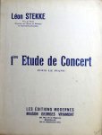 Stekke, Leon: - 1ère Etude de concert pour le piano [op. 8]
