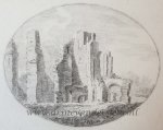 Michiel Jacobus van der Schaft (1829-1889) - [Antique drawing] Ruins of Huis ter Kleef castle near Haarlem, ca. 1850-1900.